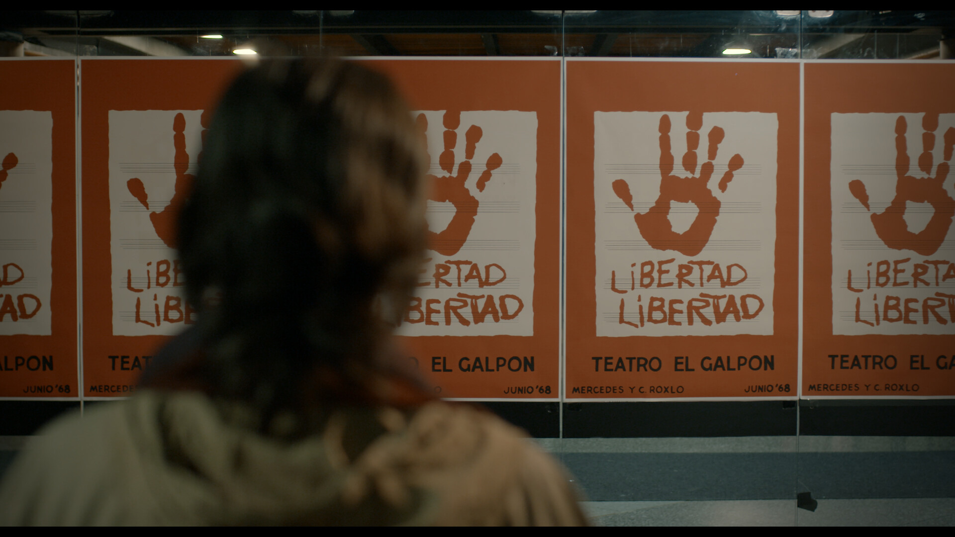 Teatro El Galpón posters reading "Libertad, Libertad" — Montevideo, June '68.